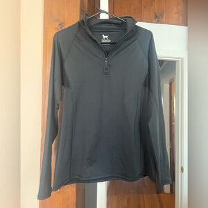 The Black Dog Black Half-Zip Top